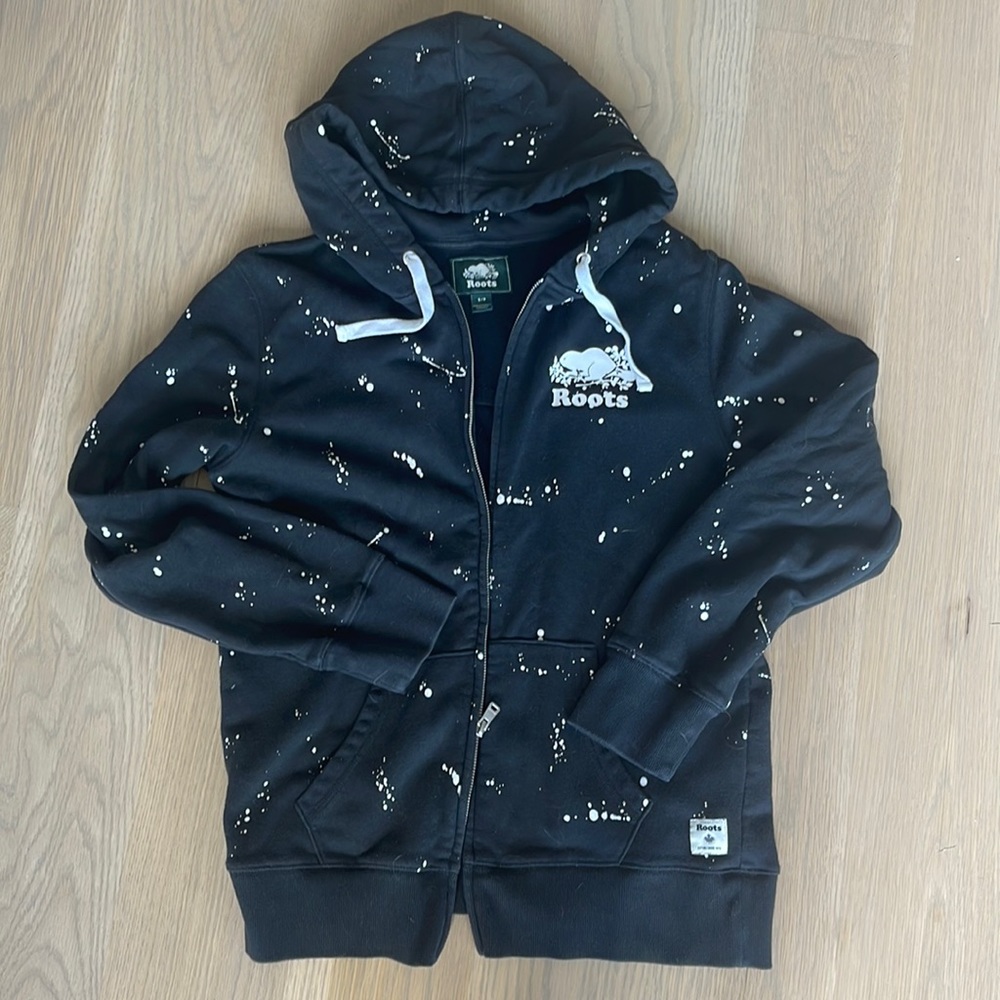 Roots Mens small zipper hoodie excellent condition